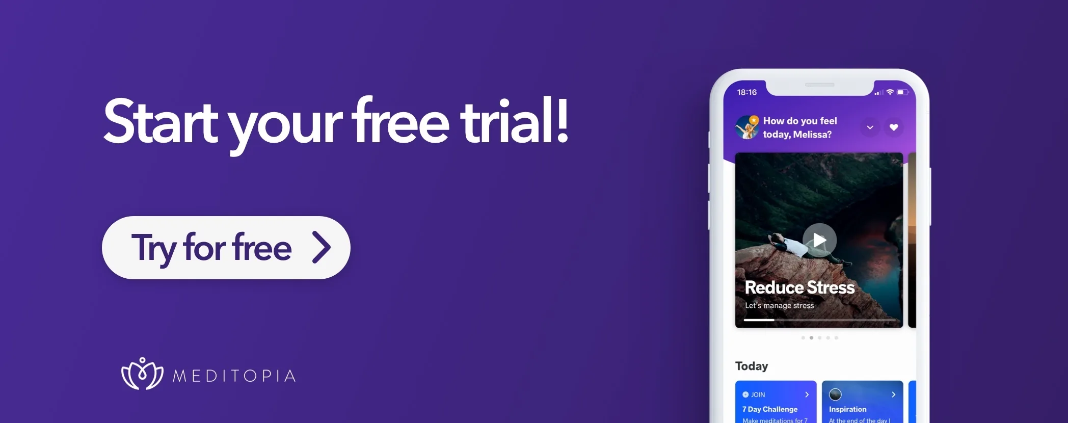 Start your free trial! - Meditopia EN